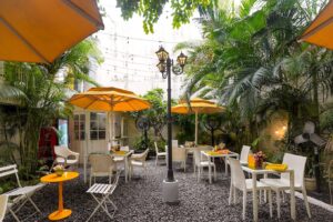 Behind Yellow Doors Diner