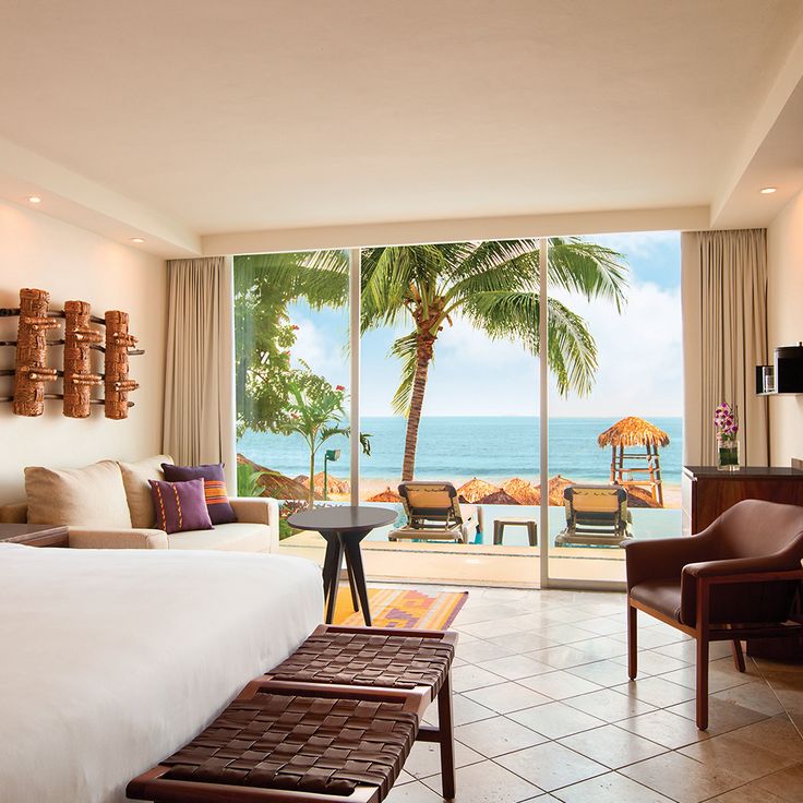 Floor to ceiling windows provide unlimited ocean vistas from the comfort of your hotel room Hyatt Ziva Puerto Vallarta 2